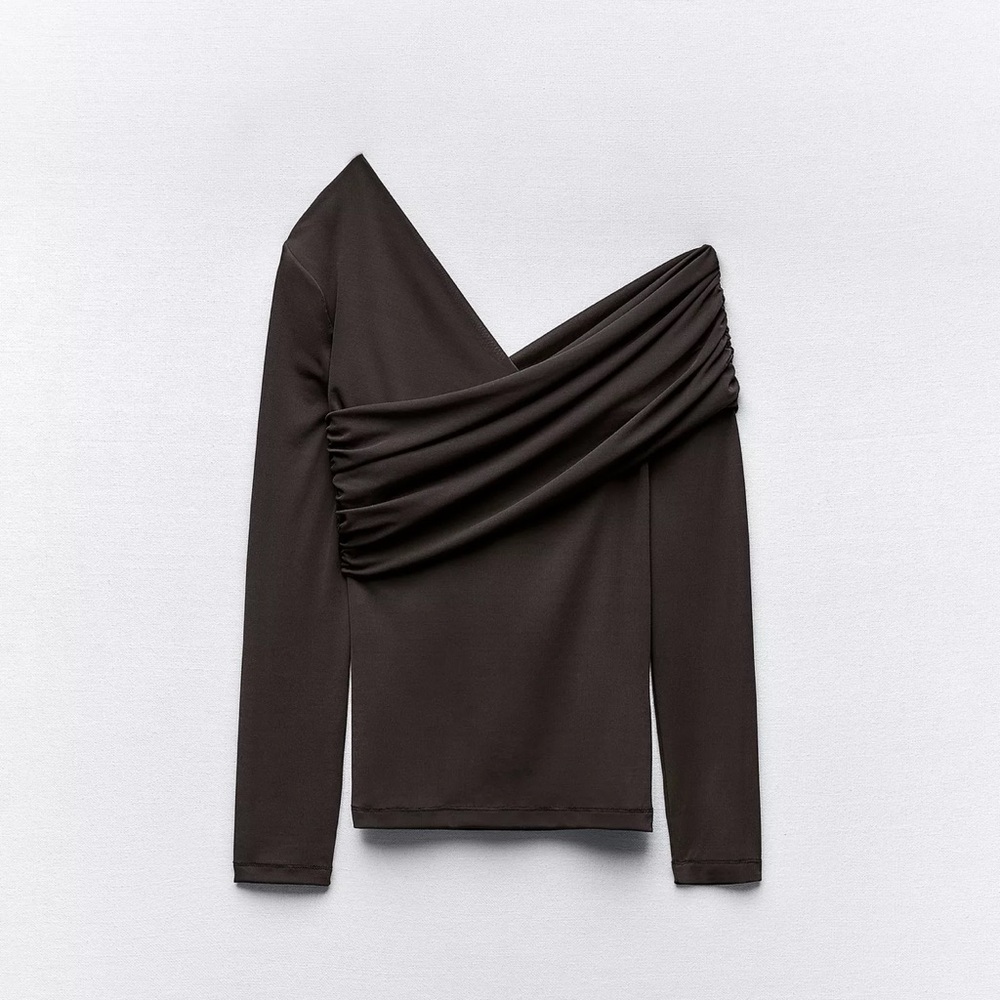 Zara Off-Shoulder Black Blouse